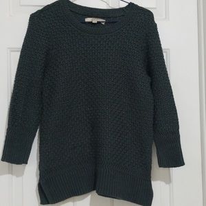 LOFT Mercerized Cotton Basket Weave Sweater